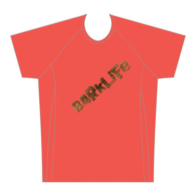 BarkLife 100 Run Mens Athletic Raglan Short Sleeve Shirt Single Colour Thumbnail