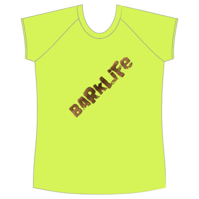 BarkLife 25 Run Womens Athletic Raglan Short Sleeve Shirt Single Colour Thumbnail